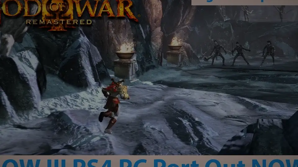 Gameplay from God of War III Remastered, shown as an illustration for the download step