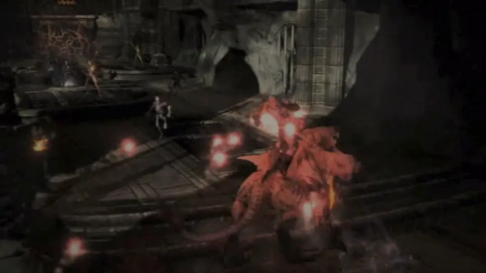 Combat scene from God of War III Remastered, shown as an illustration for the extraction step