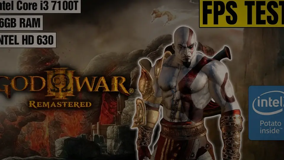 Frame from a low end PC test of the God of War III PC port